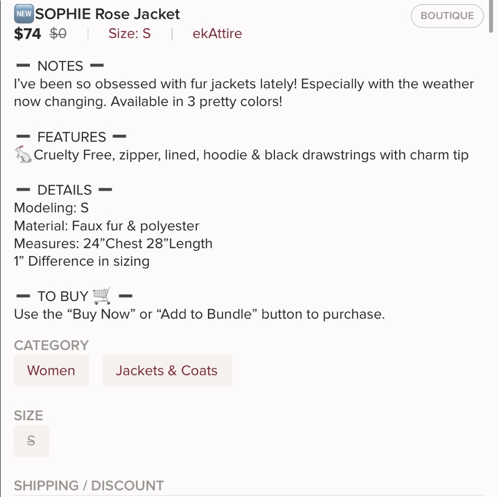 ekAttire SOPHIE Jacket in ROSE - Picture 7 of 7